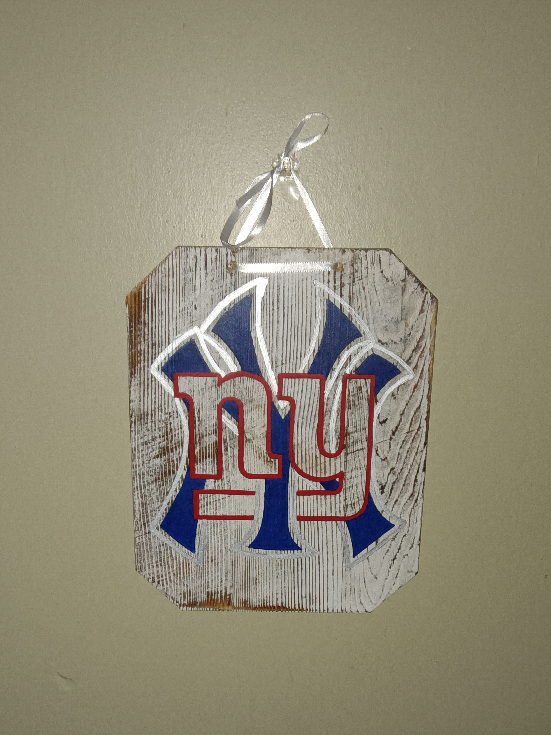 New York Giants Wooden Logo Wall Sign
