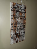 Rustic Wooden Inspirational Wall Sign with Faith Quote