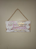 Princess Wood Hanging Wall Sign for Kids Room