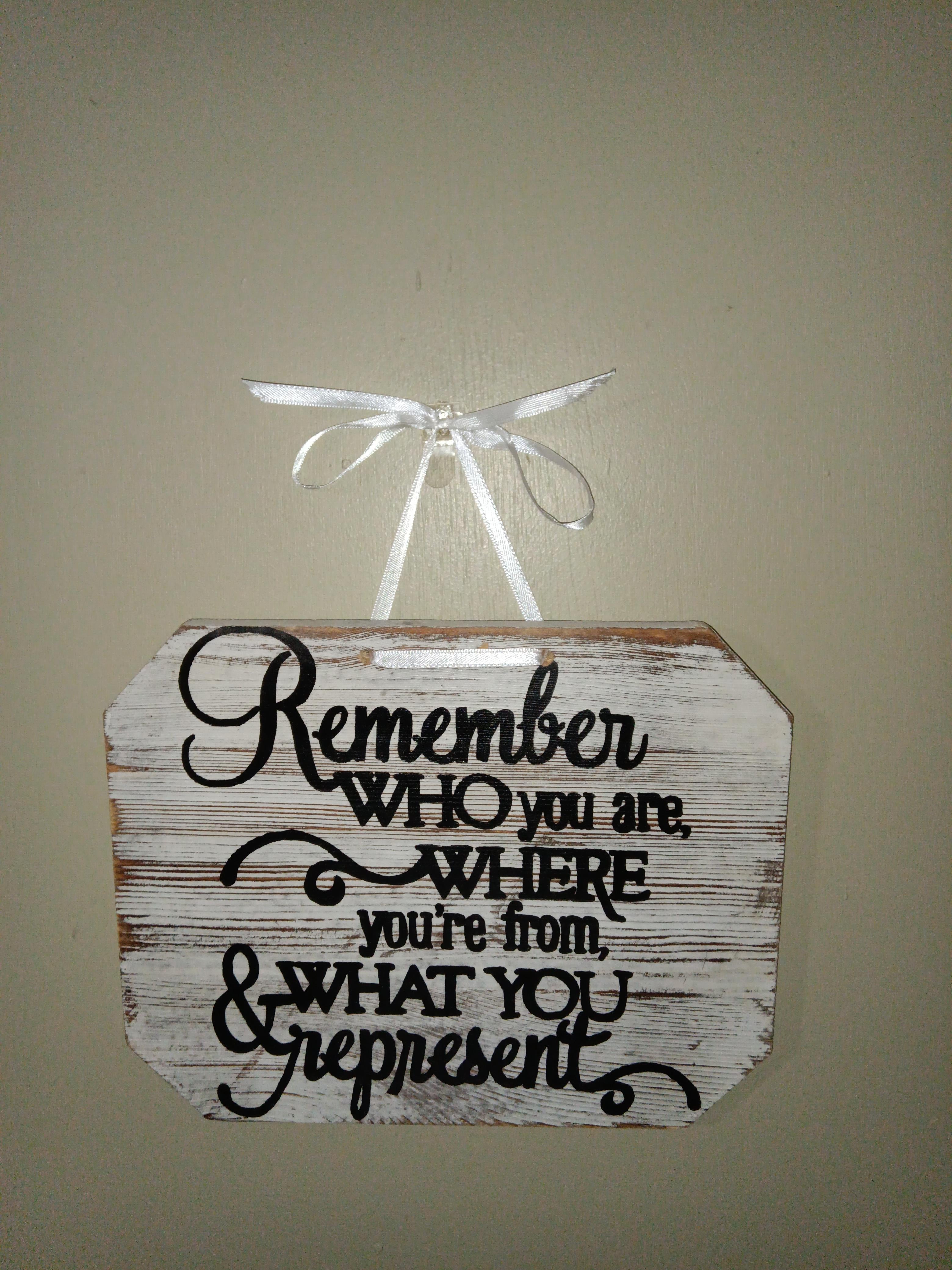 Wooden Inspirational Quote Wall Sign