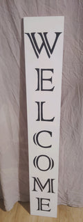 Colonna Font 4ft Wood Welcome Sign