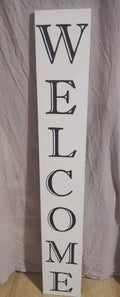 Imprint MT Shadow Font 4 ft Wood Welcome Sign