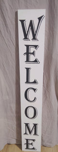 4ft Wood Welcome Sign with Algerian Font