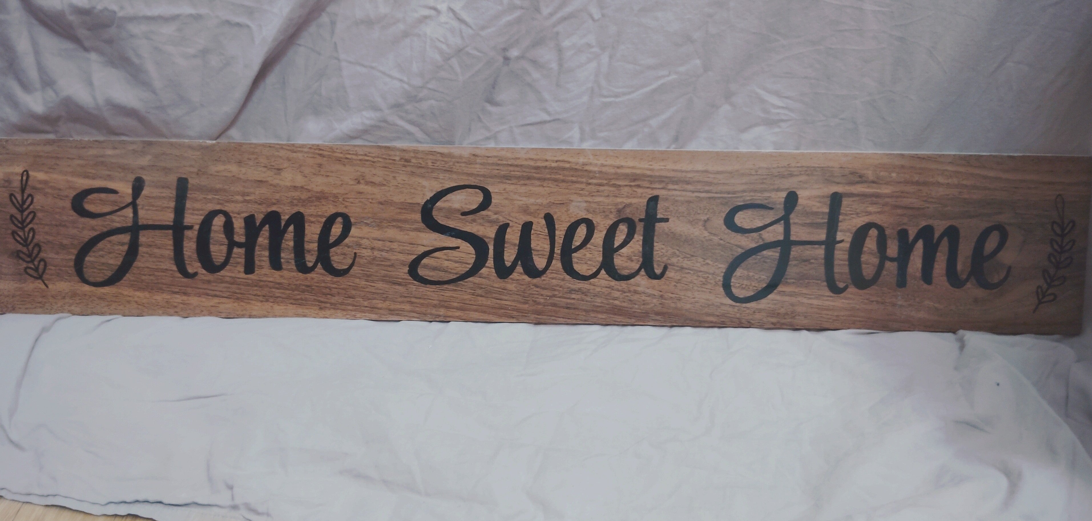 3ft Tile Style Script Font Home Sweet Home Sign