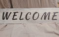 2ft Welcome Tile Sign with Kaushian Script Font