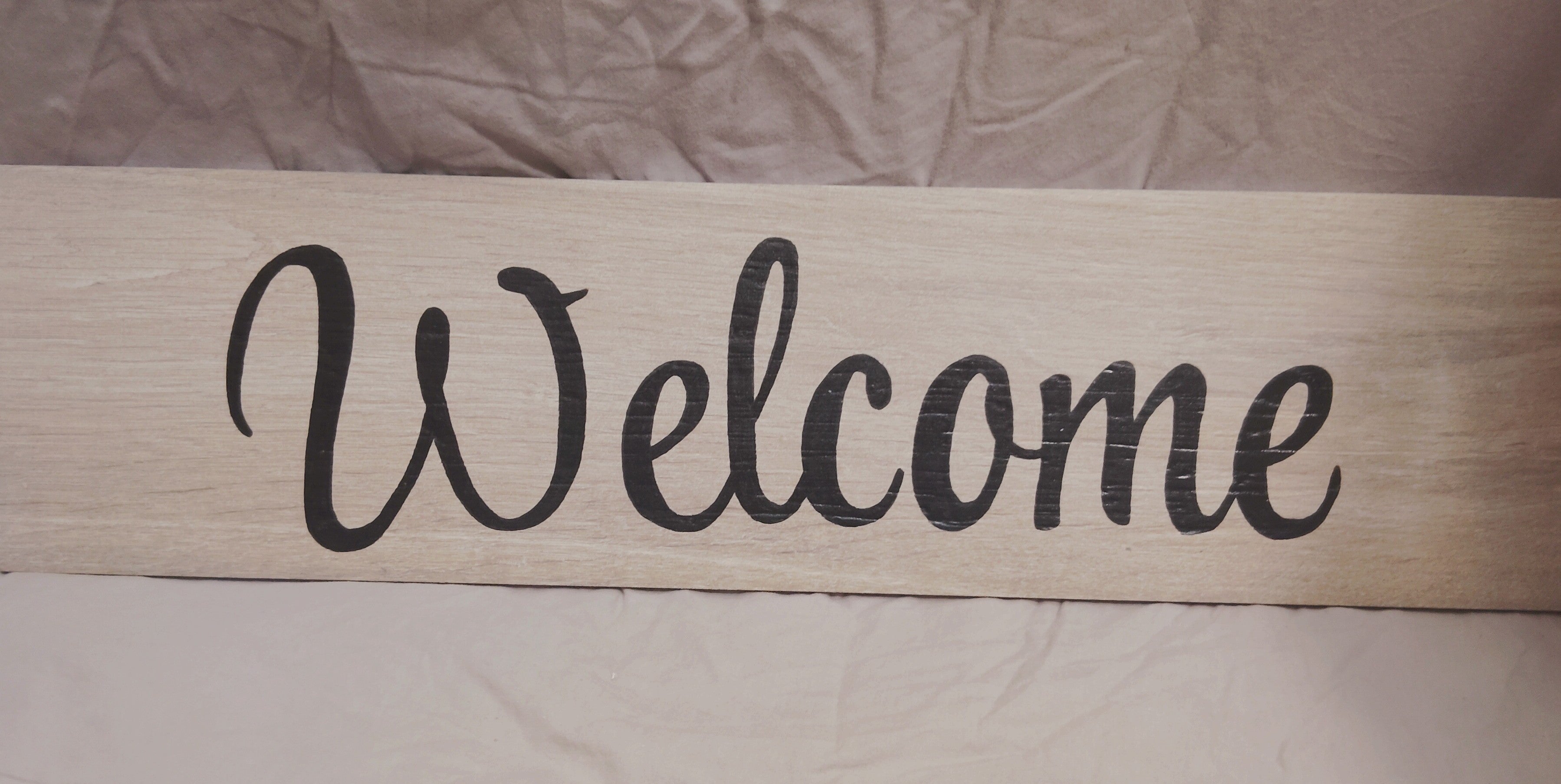 2ft Tile Welcome Sign with Style Script Font