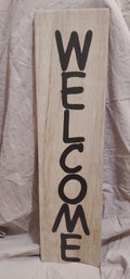 2 Ft Vertical Welcome Tile with Cosmic Sans Font