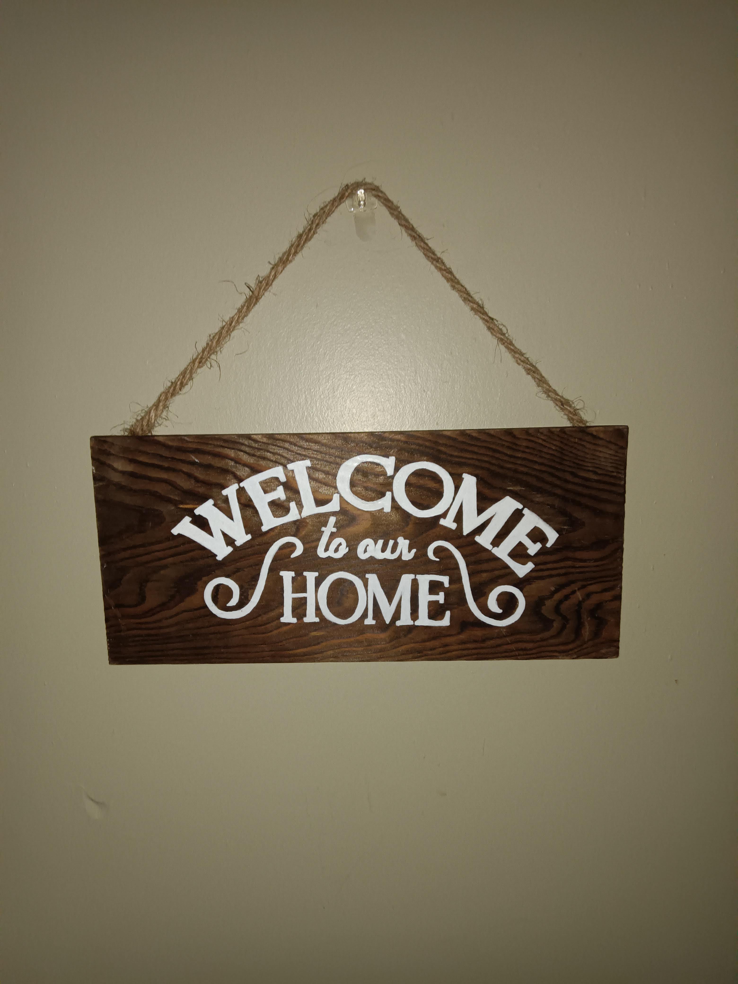 Welcome to Our Home Wooden Wall Sign