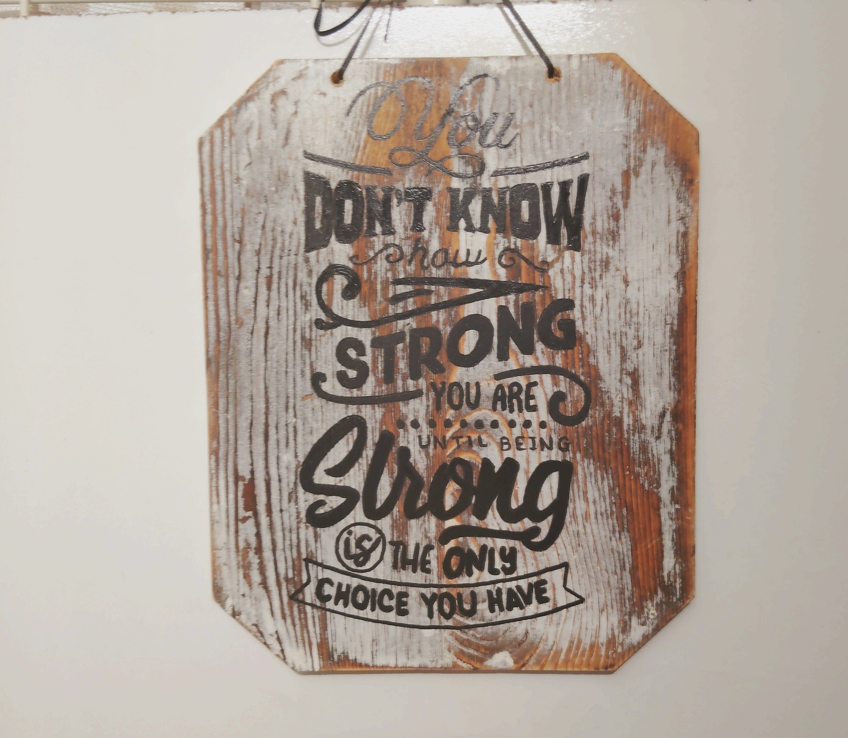 Rustic Farmhouse Motivational Wall Sign – Sturdy Wood Decor Piece