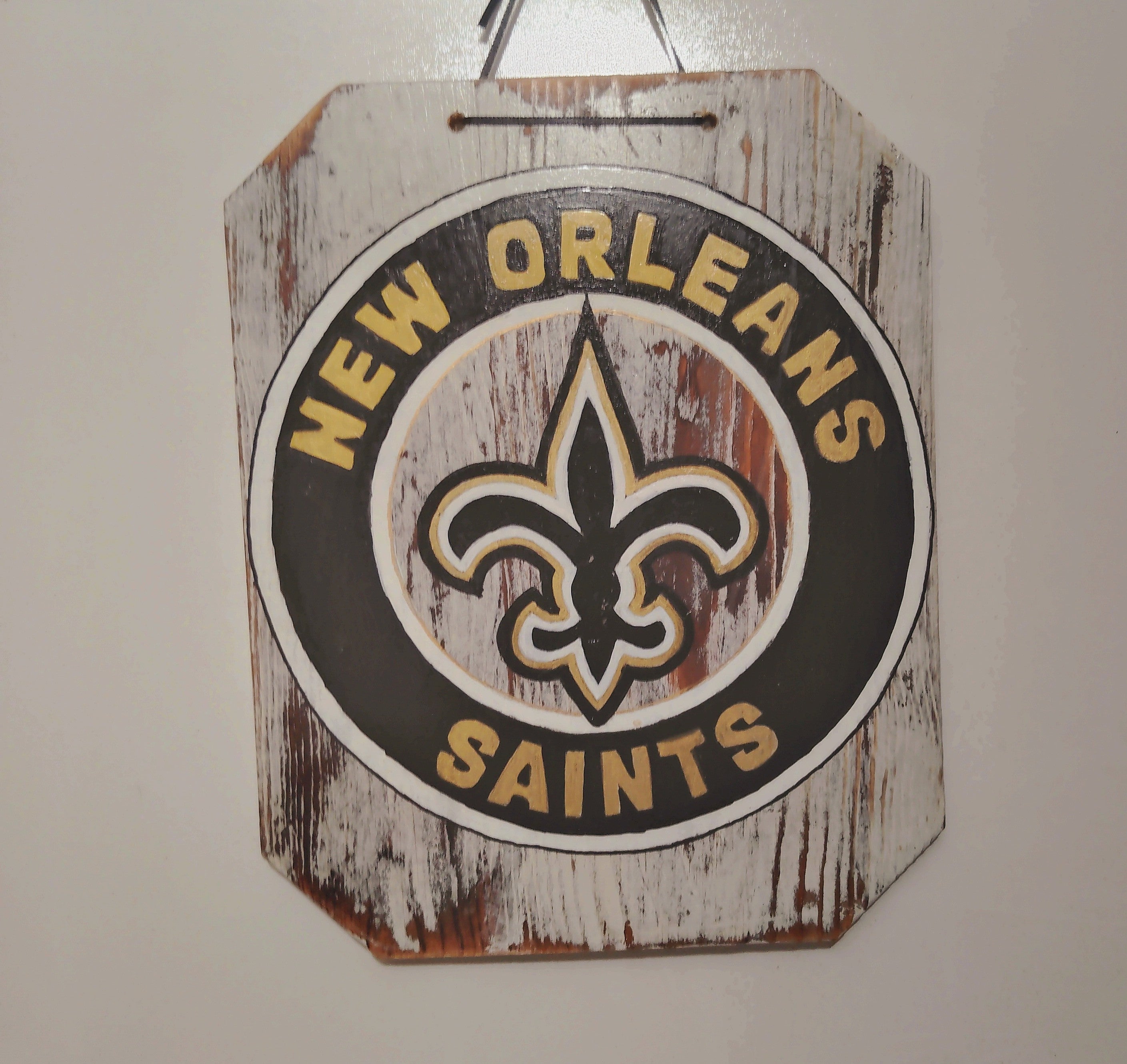 New Orleans Saints Rustic Wood Sign Wall Decor