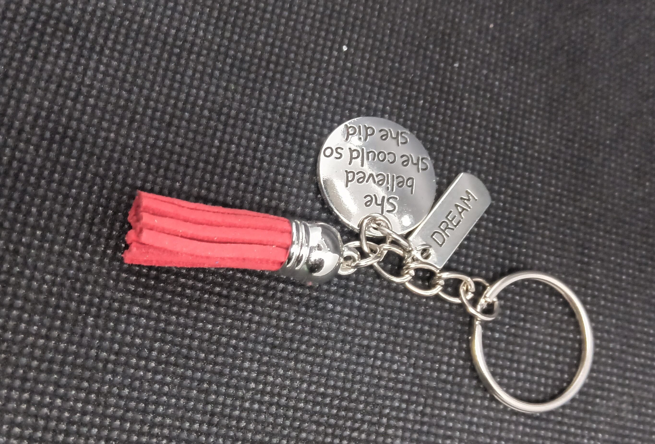 Believe in Yourself & Watch Your Dreams Unfold Key Chain
