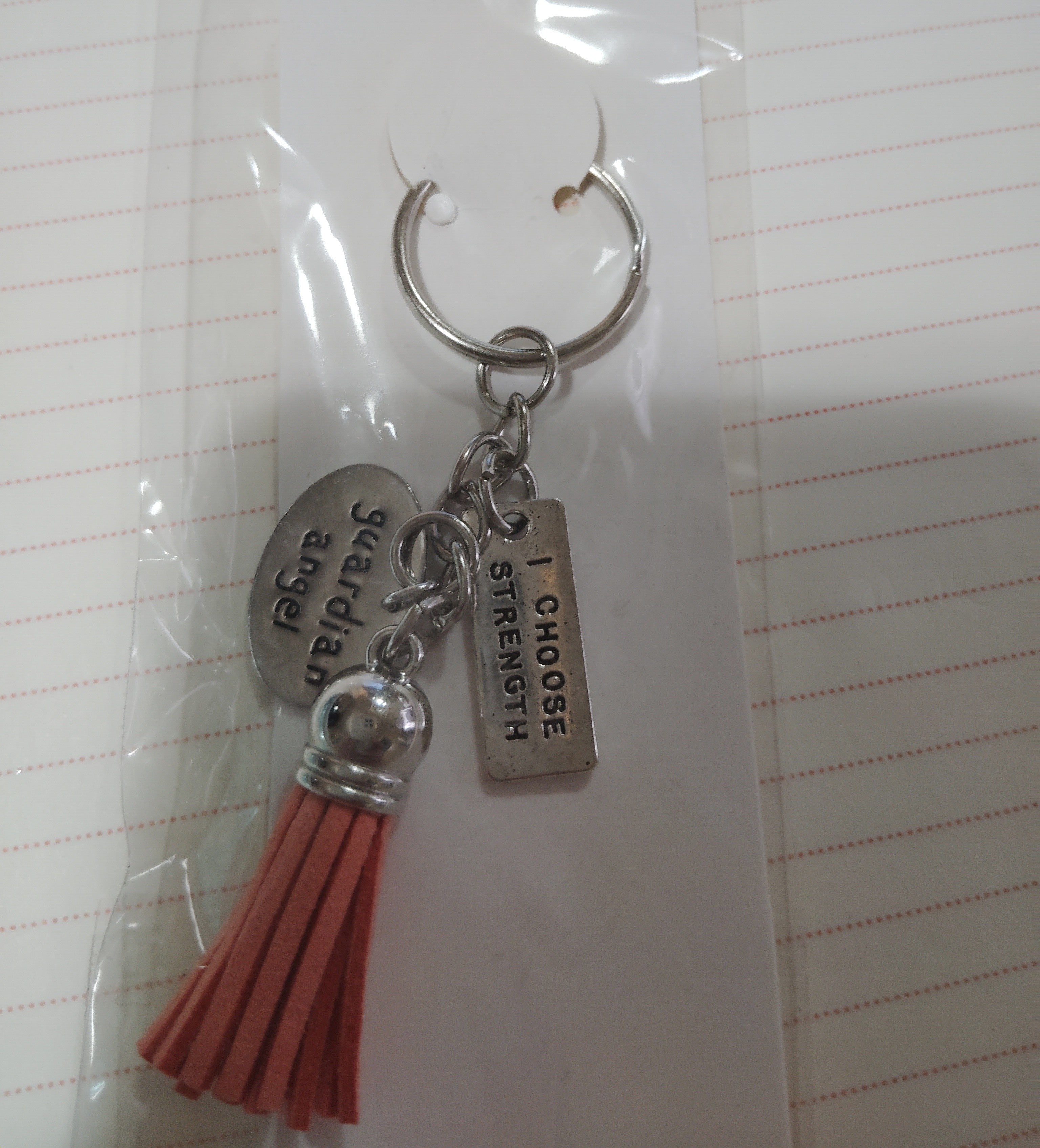 Guardian Angel/ I Choose Strength Key Chain
