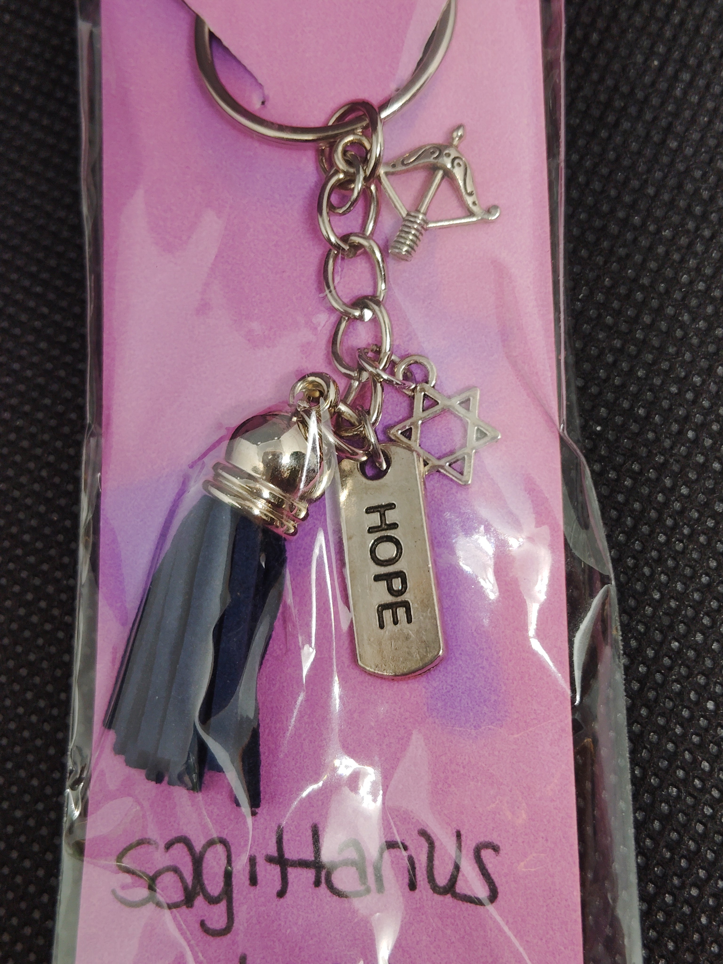 Sagittarius + Hope Charmed Key Chain