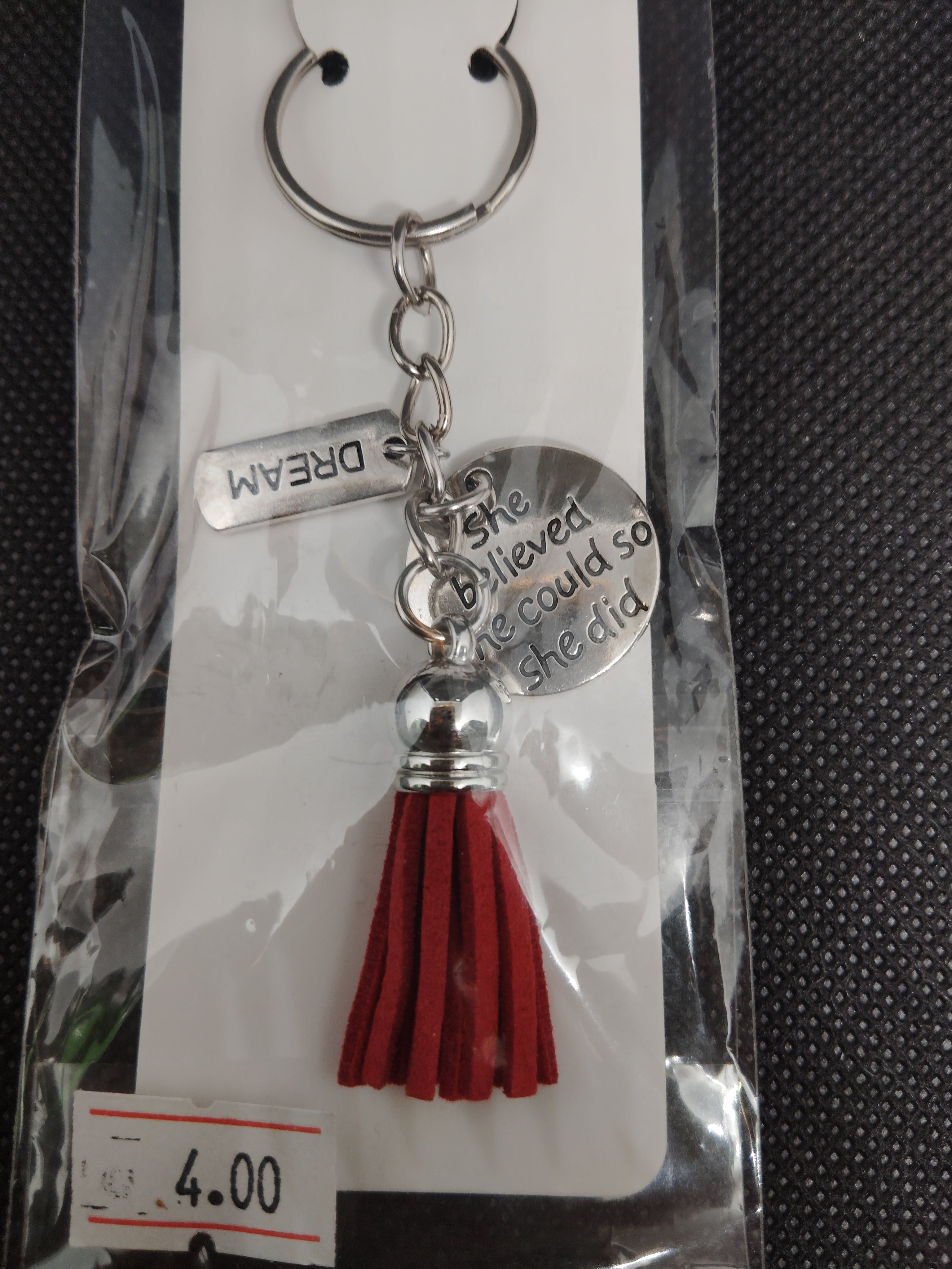 She believed in her Dreams Key Chain