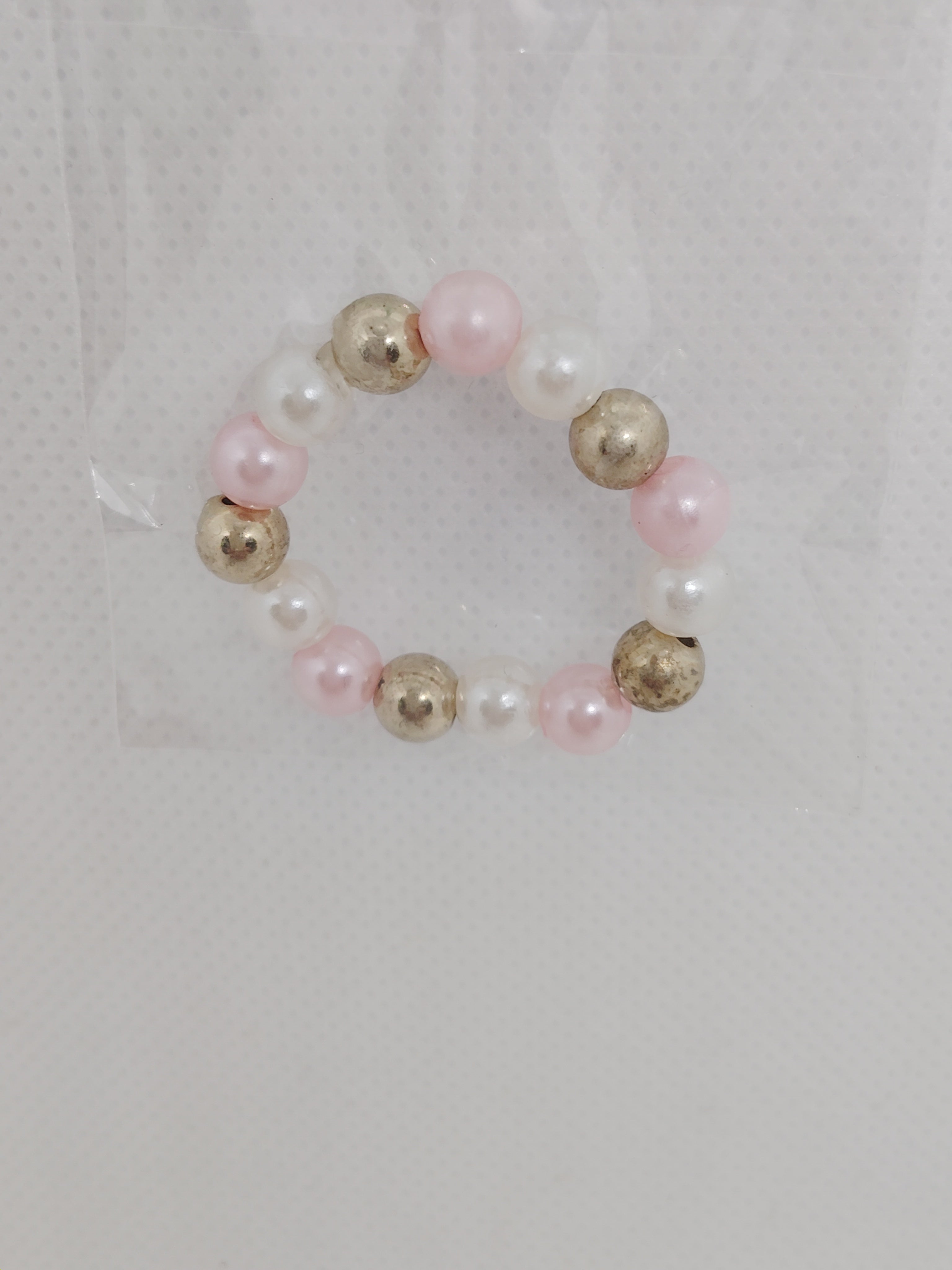 Charming Baby Bracelet with Free Earrings – Elegant Pearl and Gold Accents