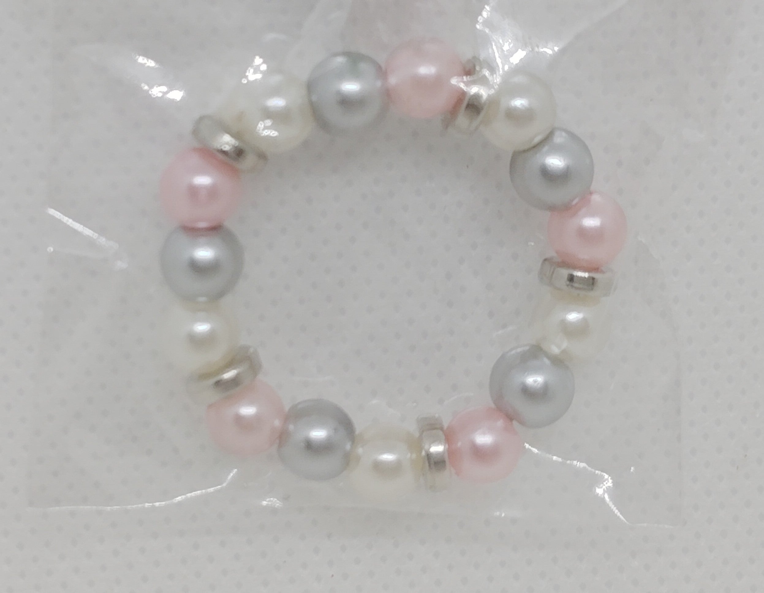 Charming Baby Bracelet with Free Earrings – Elegant Pastel Beads Gift Set