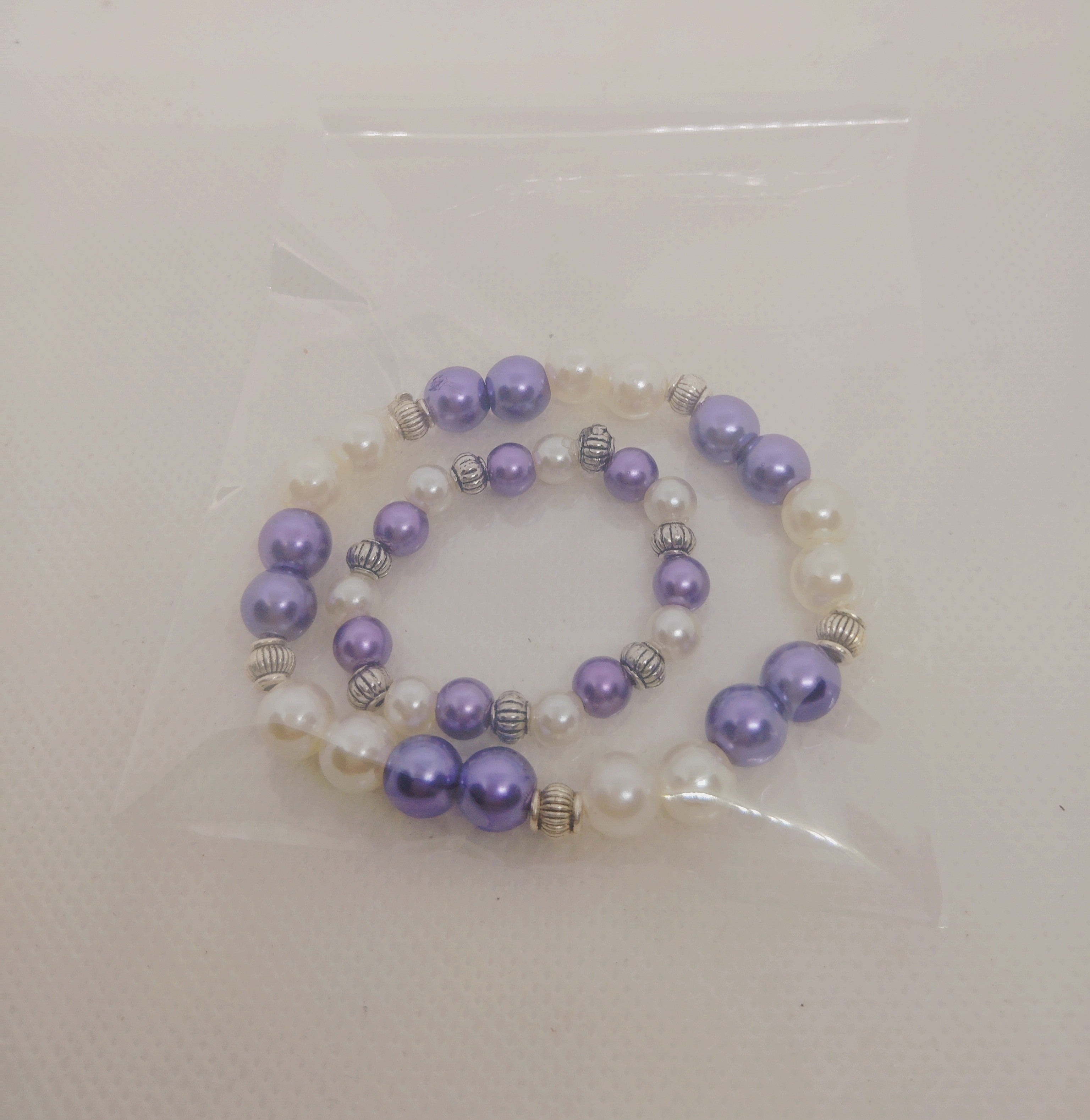 Mother and Baby Matching Pearl Bracelet Set