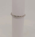 Unisex Size 9 Silver Twisted Band Ring