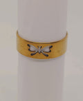 Unisex Gold-Tone Butterfly Cutout Band Ring, Size 9