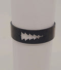 Men's Size 10 Black Ring with Tree Cutout