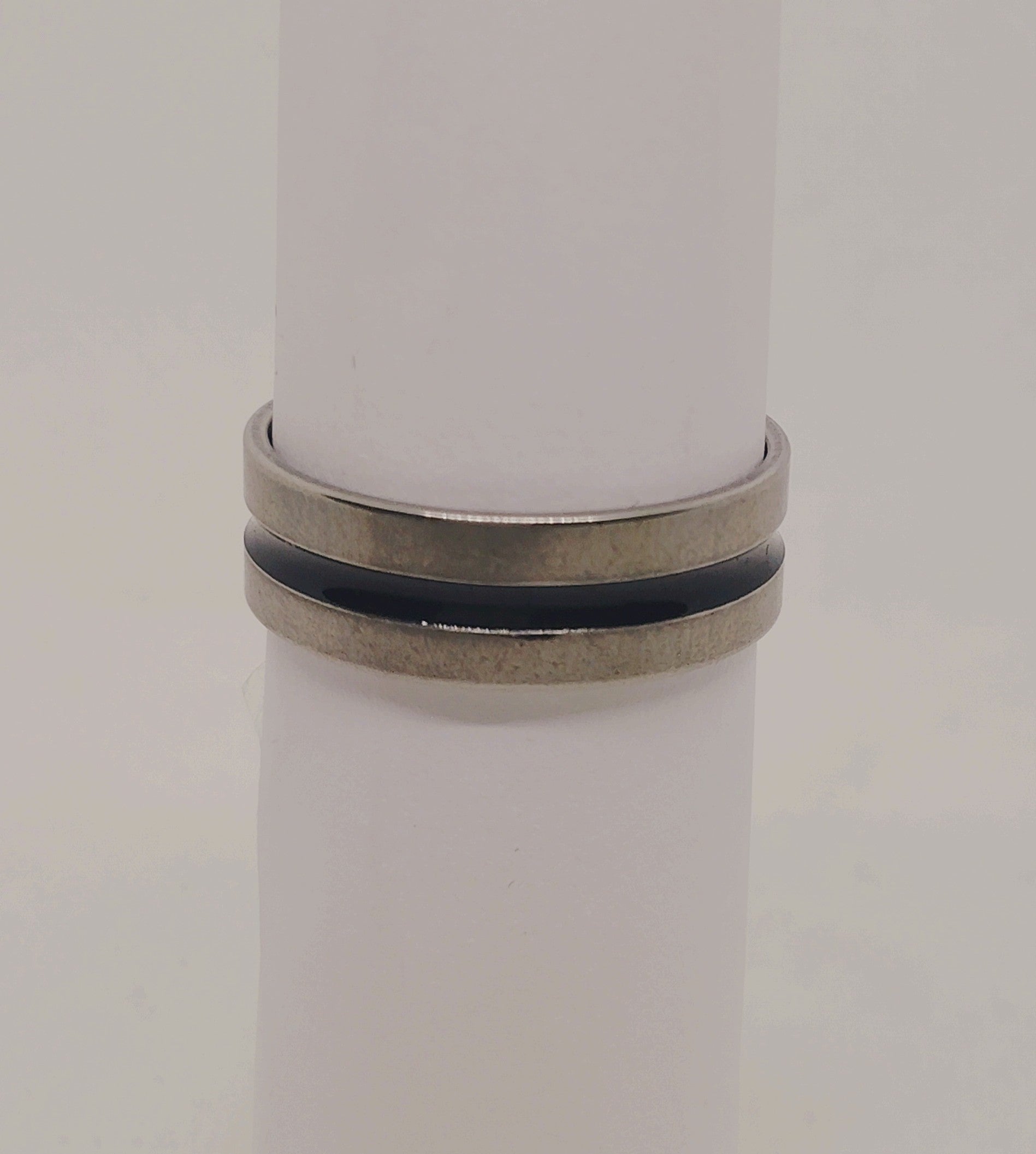 Dual Tone Stainless Steel Ring, Men's Size 10