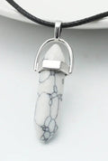 Howlite Stone Point Pendant Necklace