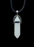 Clear Quartz Crystal Point Pendant Necklace