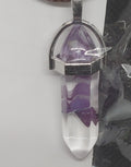 Amethyst Crystal Point Pendant with Silver Cap