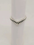 Sterling Silver Chevron Stacking Ring – Chic & Versatile Everyday Accessory size 6