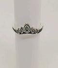 Elegant Sterling Silver Vintage Marquise Tiara Ring size 6