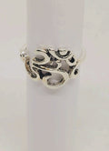Silver Om Symbol Ring, Size 6