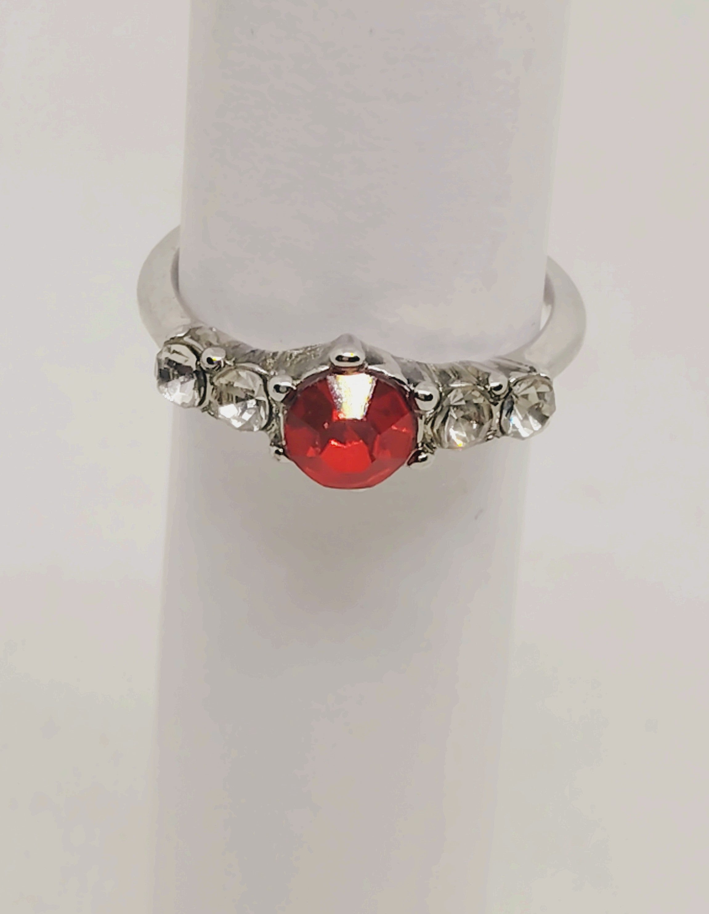 Elegant Red Gemstone Ring size 6