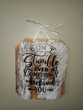 Rustic Wooden Wall Hanging Sign with Motivational Quote