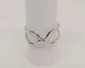 Simple Silver Wave Stackable Rings Set – Size 6