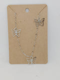 Butterfly Pendant Silver Bracelet