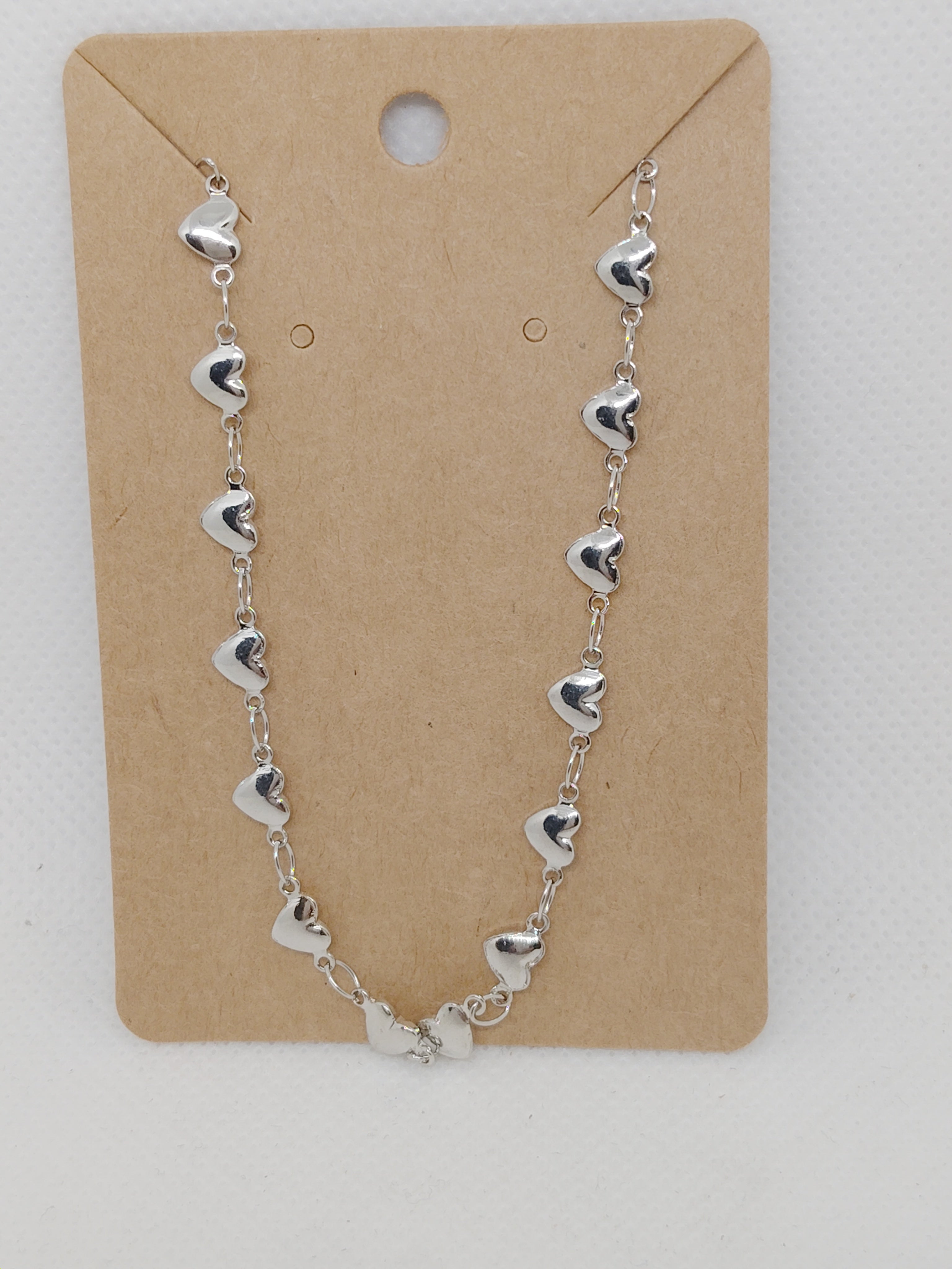 Silver Heart Link Bracelet