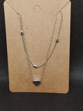 Silver Layered Heart Bracelet