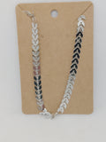 Silver Plated Chevron Link Bracelet