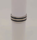 Stainless Steel Black Stripe Band Ring – Size 8.5 Mens and Womens