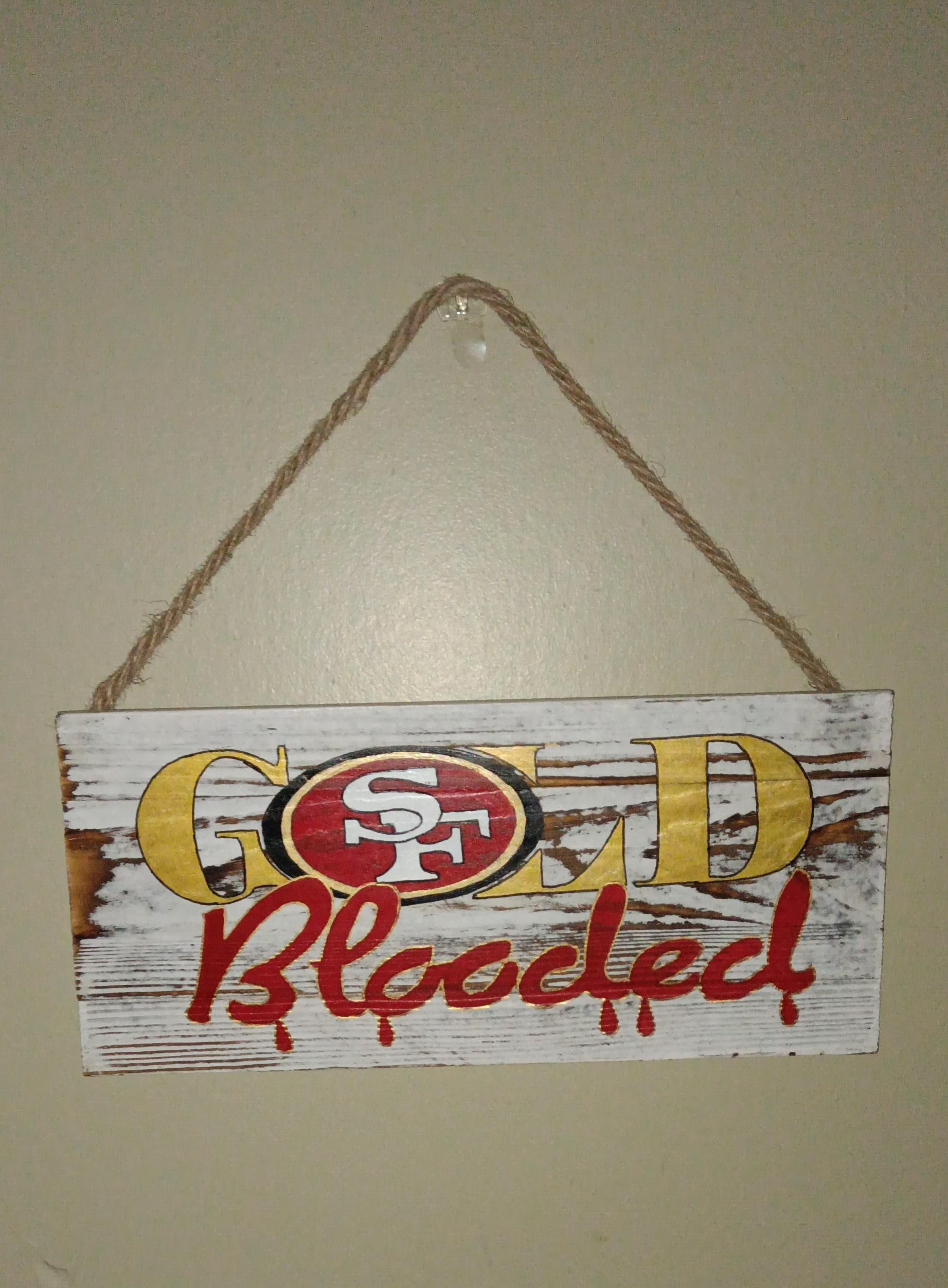 San Francisco 49ers Gold Blooded Wall Sign