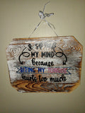 Rustic Wood Wall Sign with Motivational Quote