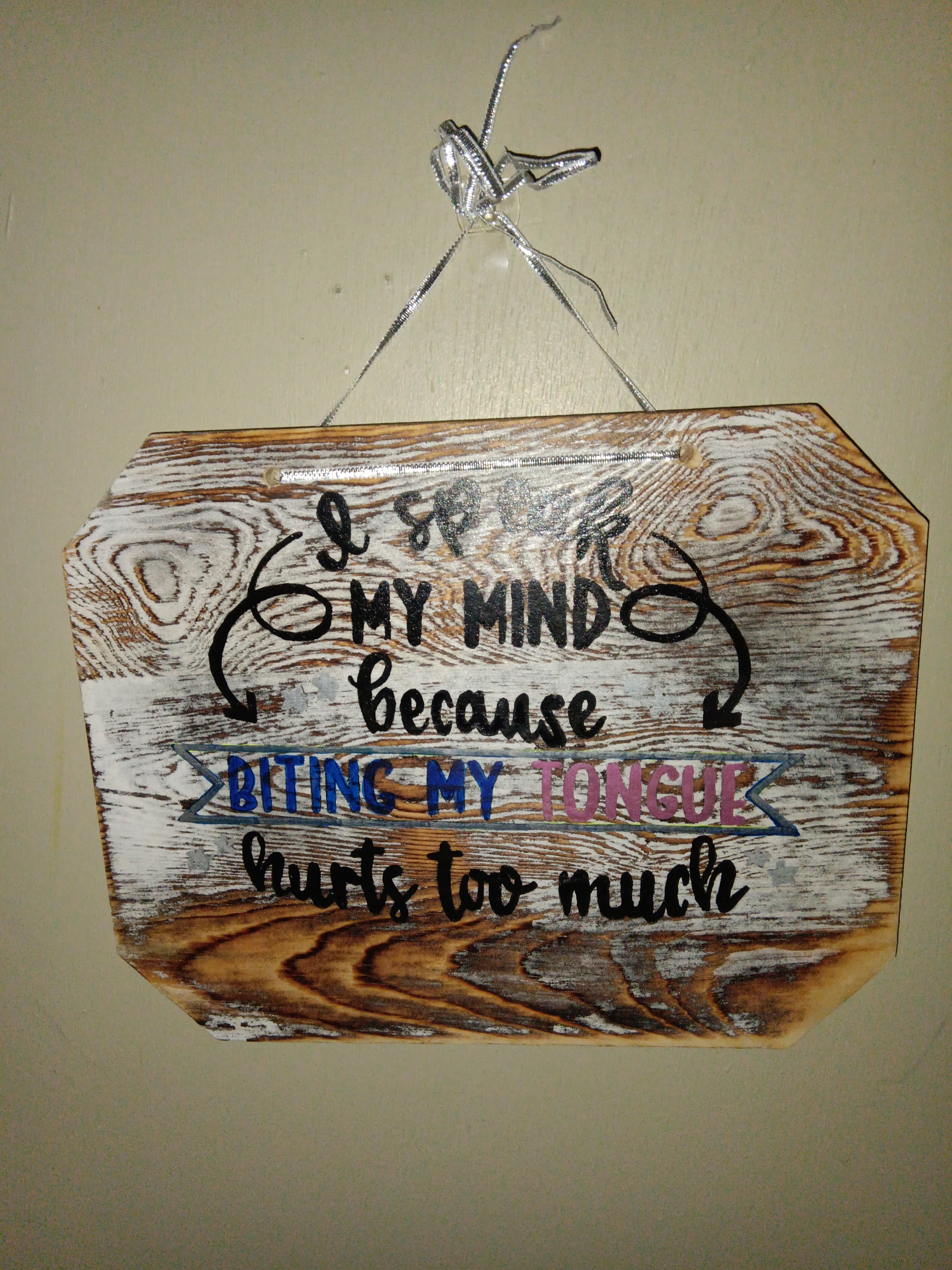 Rustic Wood Wall Sign with Motivational Quote